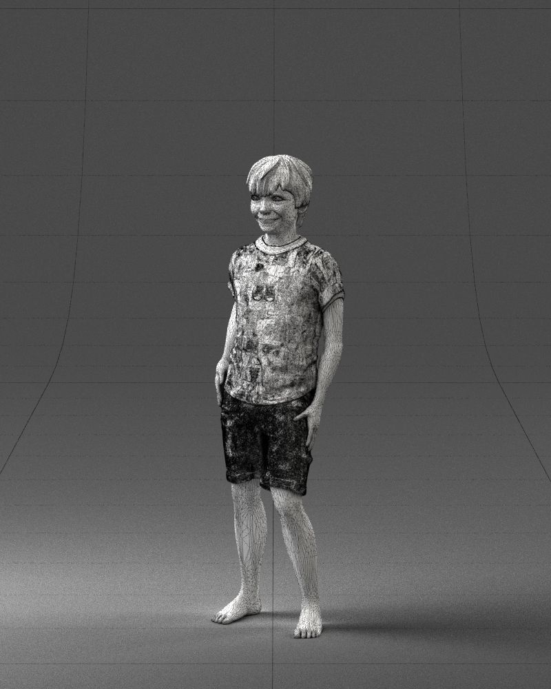Boy  in pose 0243 3D model_32