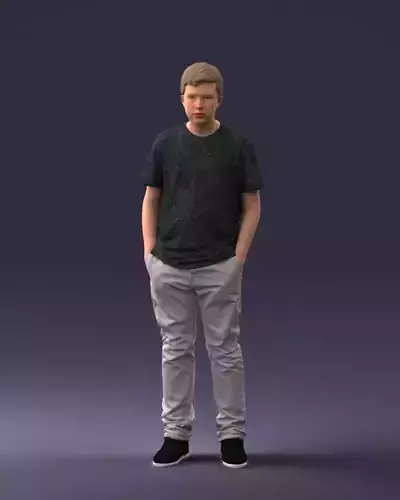 000069 Boy in Casual Cloth 0725 3dp