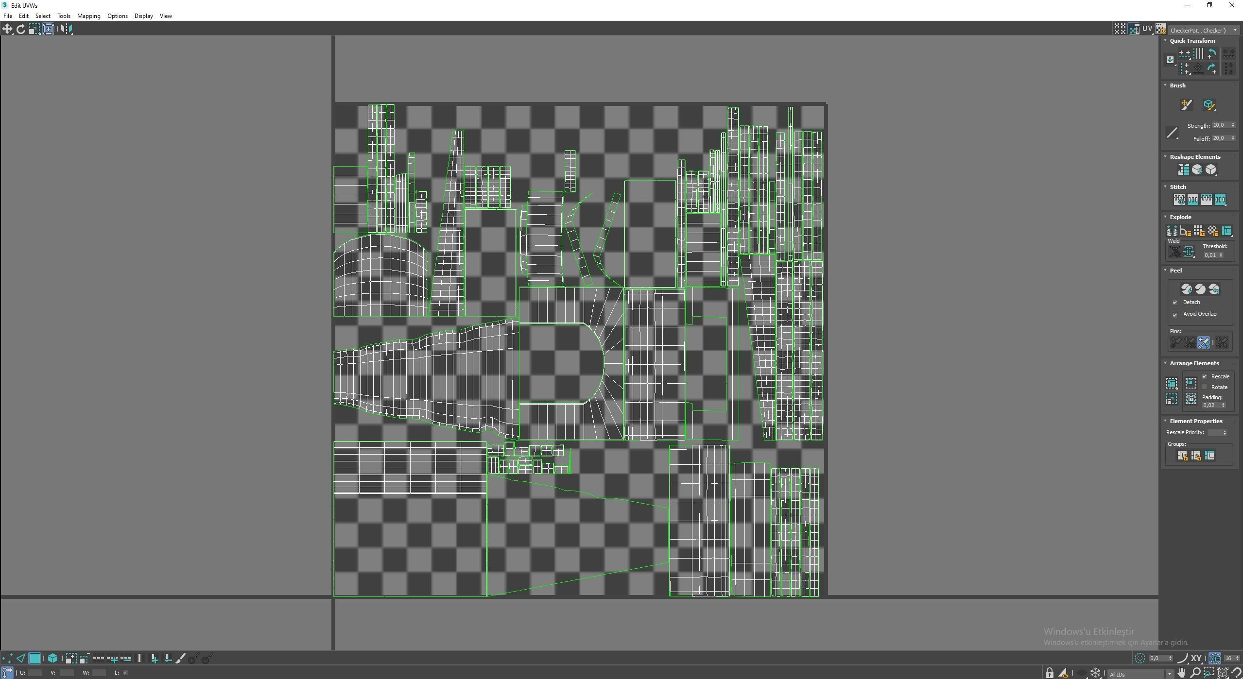 Medieval Fireplace Low-poly 3D model_9