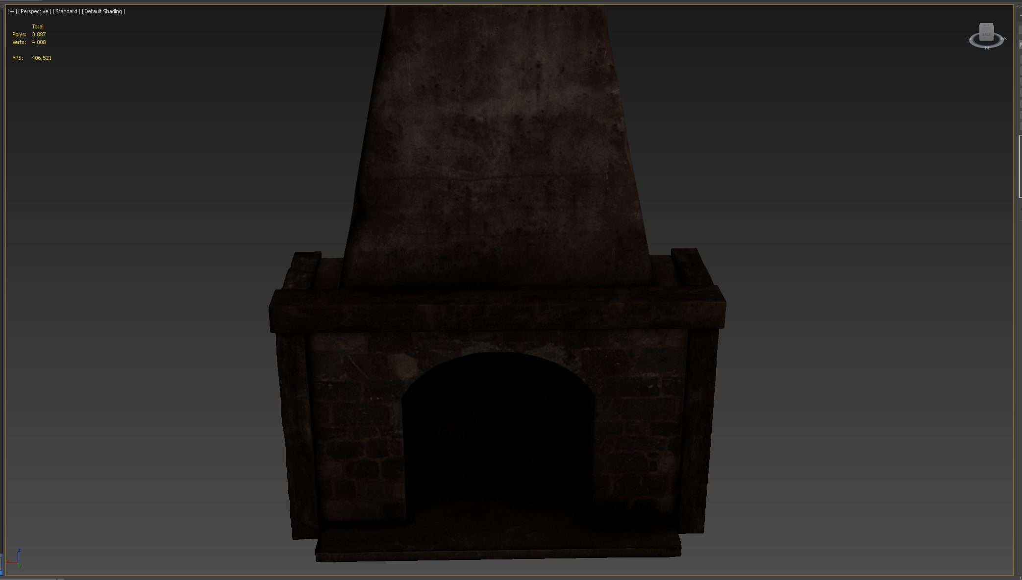 Medieval Fireplace Low-poly 3D model_8