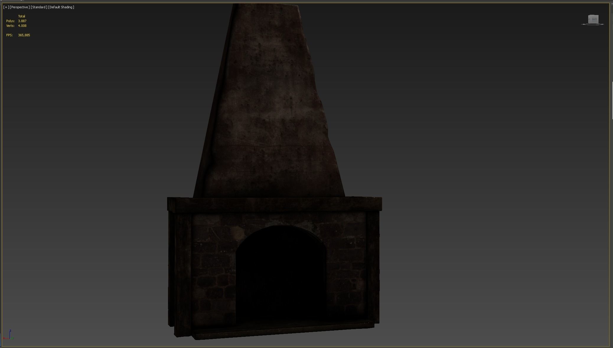Medieval Fireplace Low-poly 3D model_7