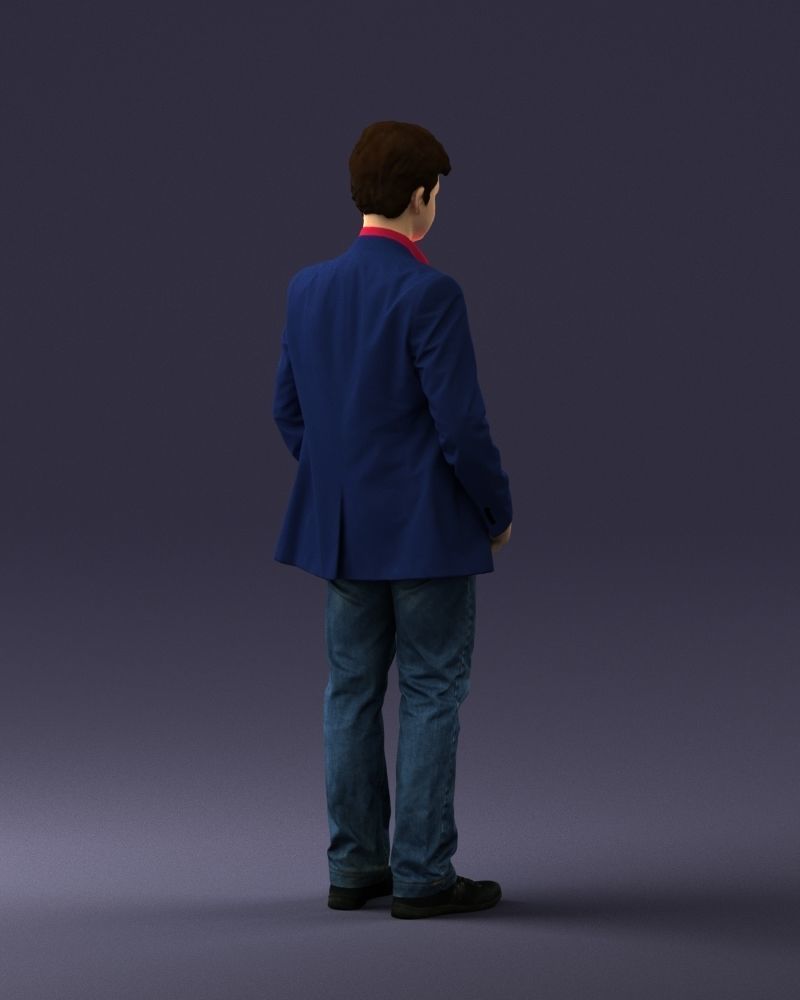 Boy in blue jacket 0080 3D Print Ready 3D print model_15
