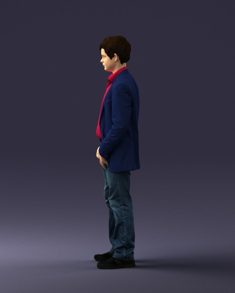 Boy in blue jacket 0080 3D Print Ready 3D print model_24