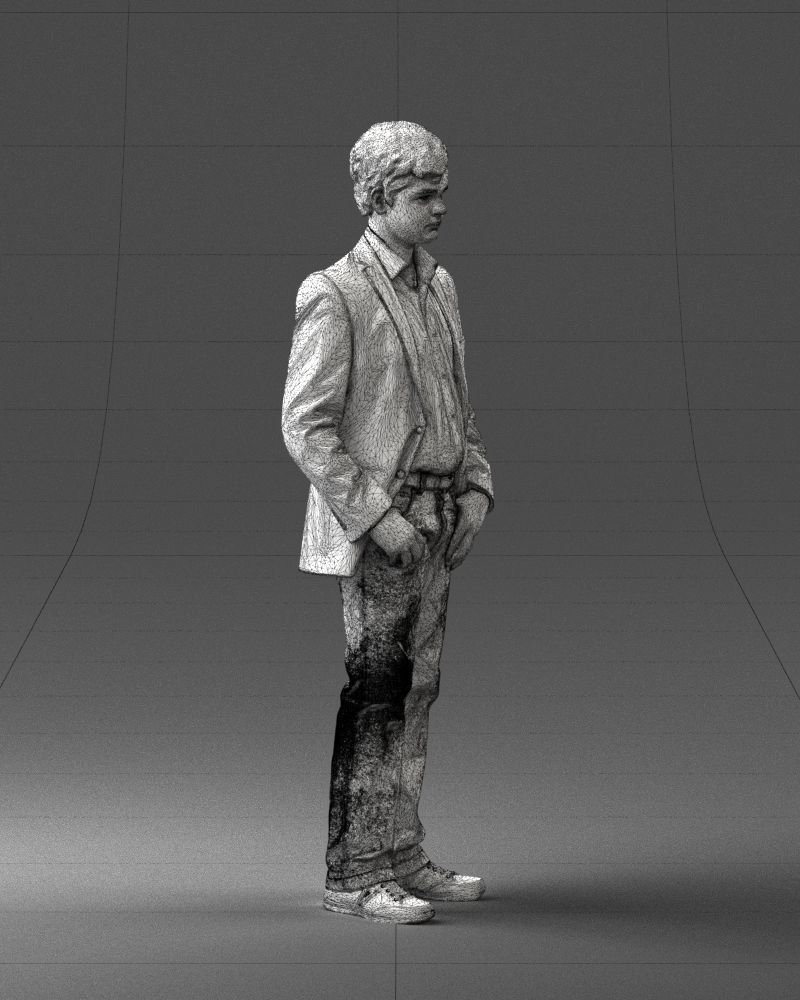 Boy in blue jacket 0080 3D Print Ready 3D print model_11