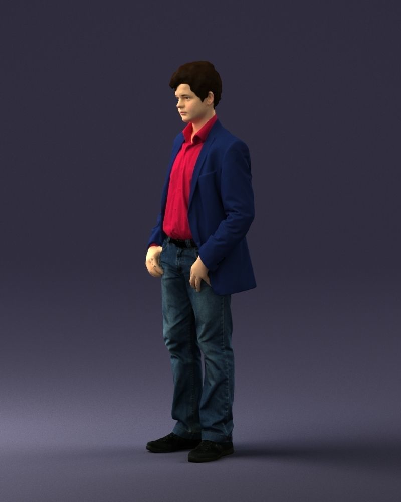 Boy in blue jacket 0080 3D Print Ready 3D print model_27