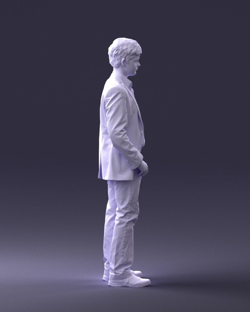Boy in blue jacket 0080 3D Print Ready 3D print model_13