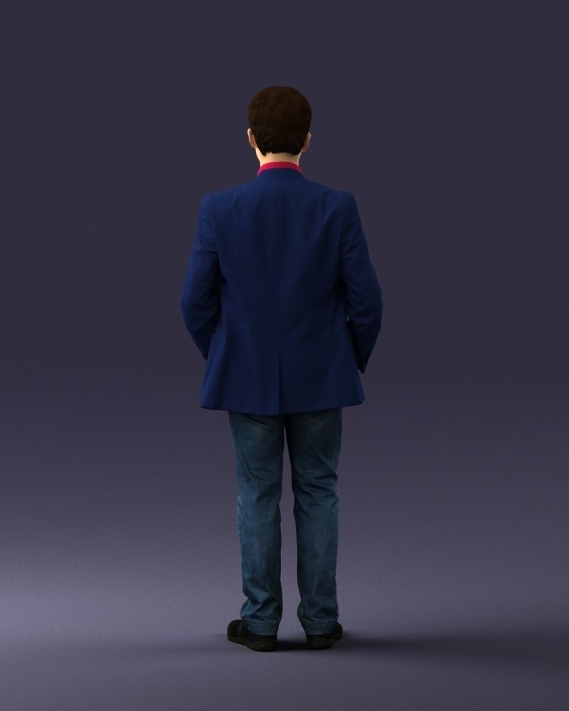 Boy in blue jacket 0080 3D Print Ready 3D print model_18