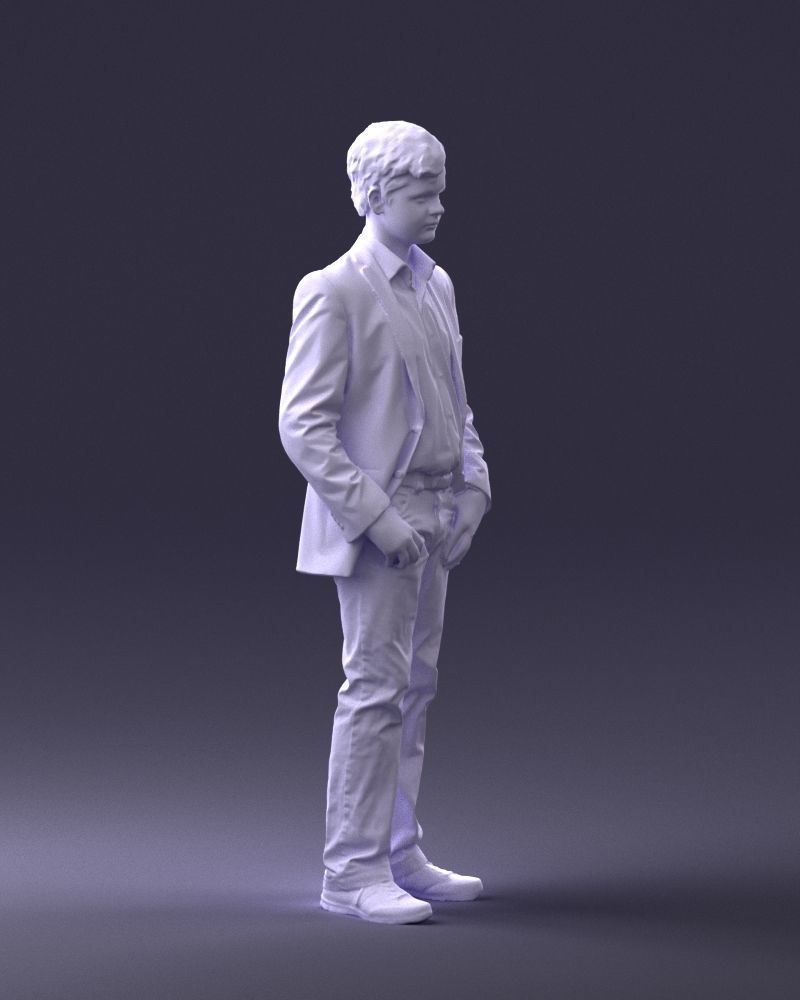 Boy in blue jacket 0080 3D Print Ready 3D print model_10