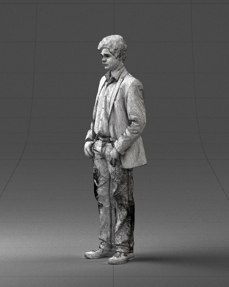 Boy in blue jacket 0080 3D Print Ready 3D print model_29