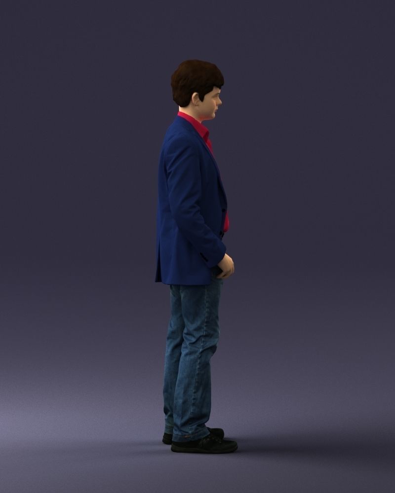 Boy in blue jacket 0080 3D Print Ready 3D print model_12