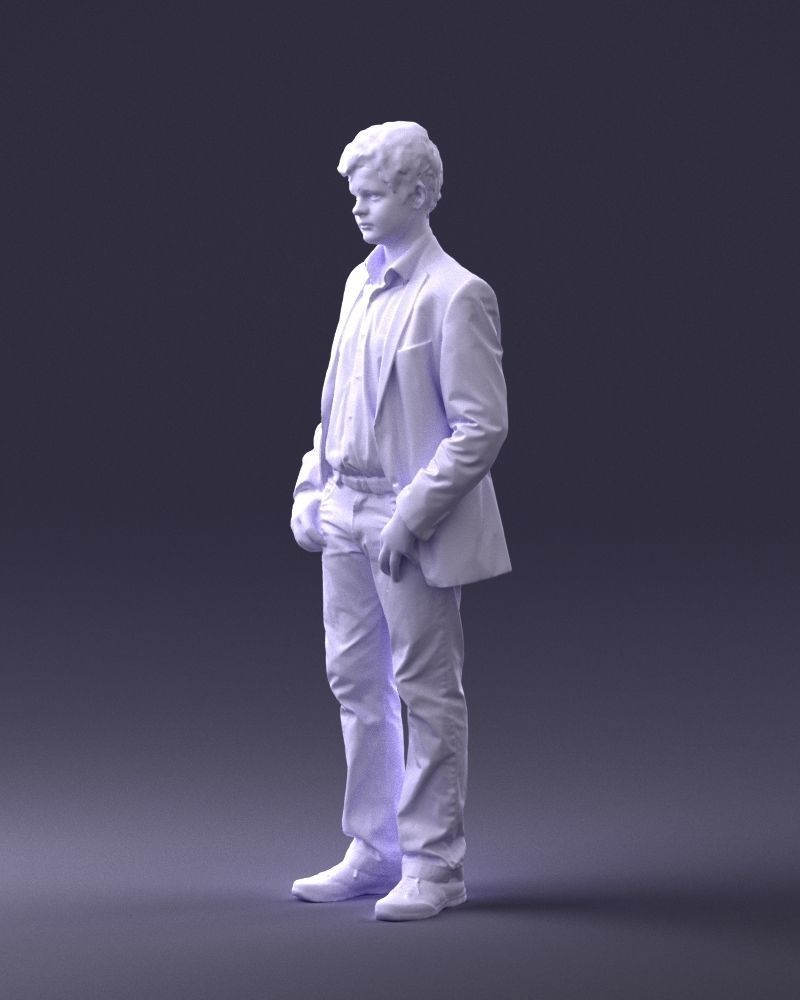 Boy in blue jacket 0080 3D Print Ready 3D print model_28