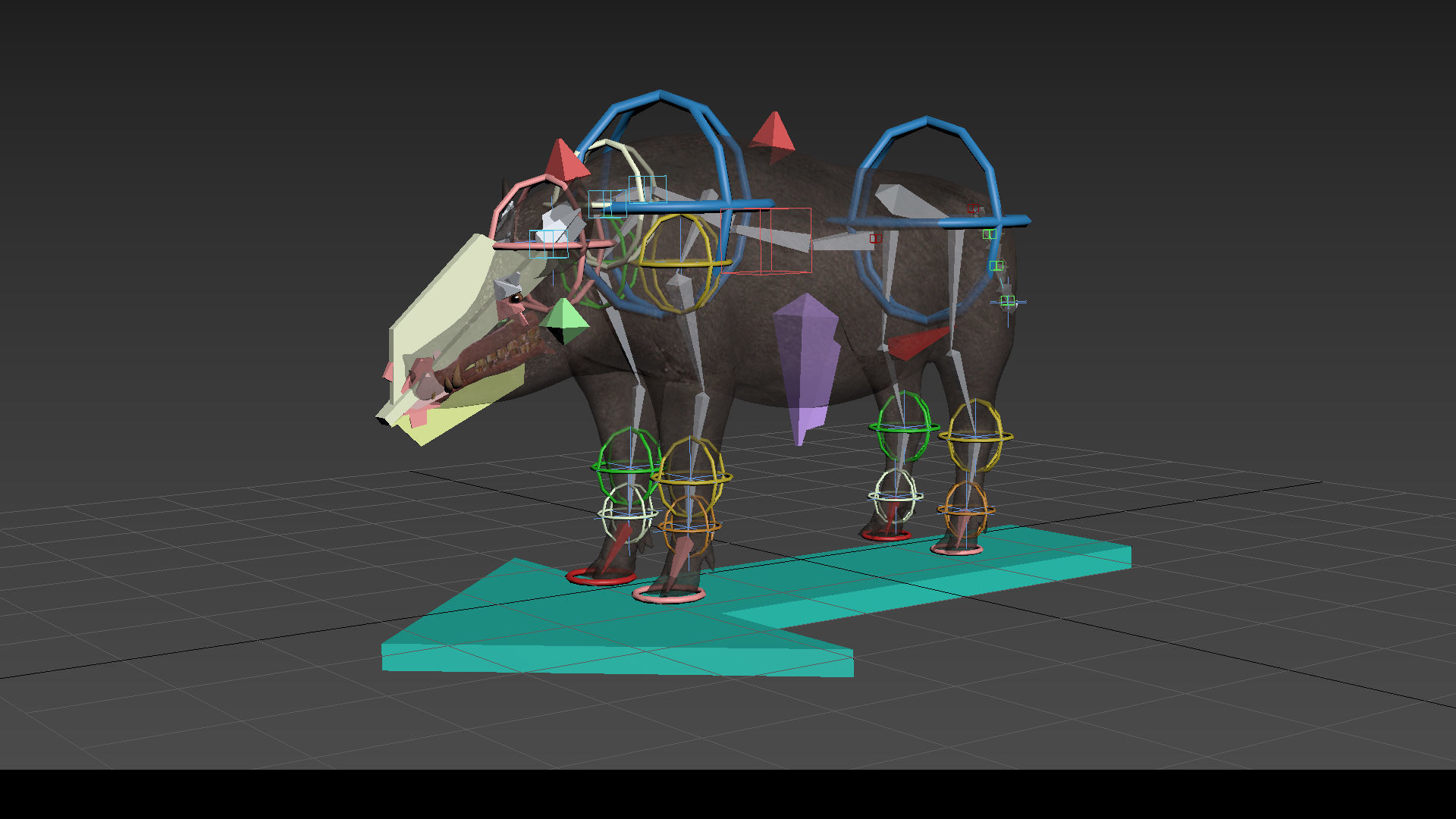 Boar Javali attacker pig - animated 3d fur model 3D model_15