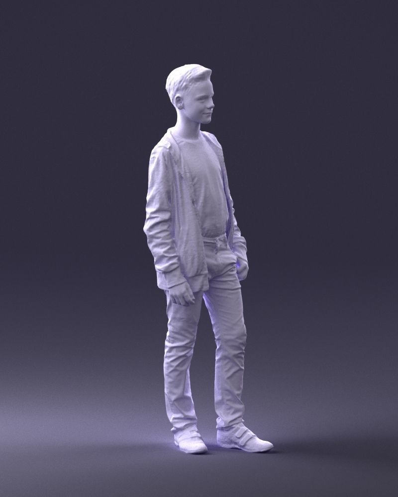 Boy in colorful clothes 0069 3D model_10