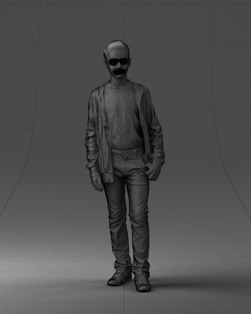 Boy in colorful clothes 0069 3D model_5