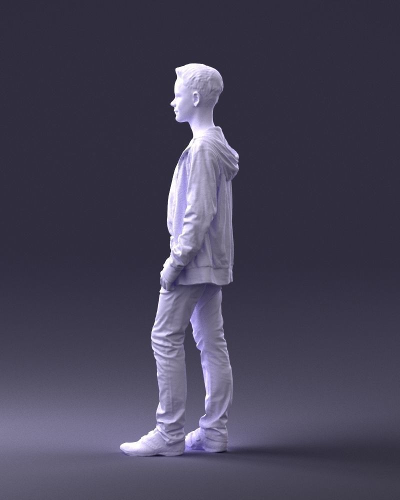 Boy in colorful clothes 0069 3D model_25