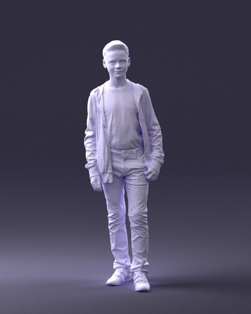 Boy in colorful clothes 0069 3D model_4
