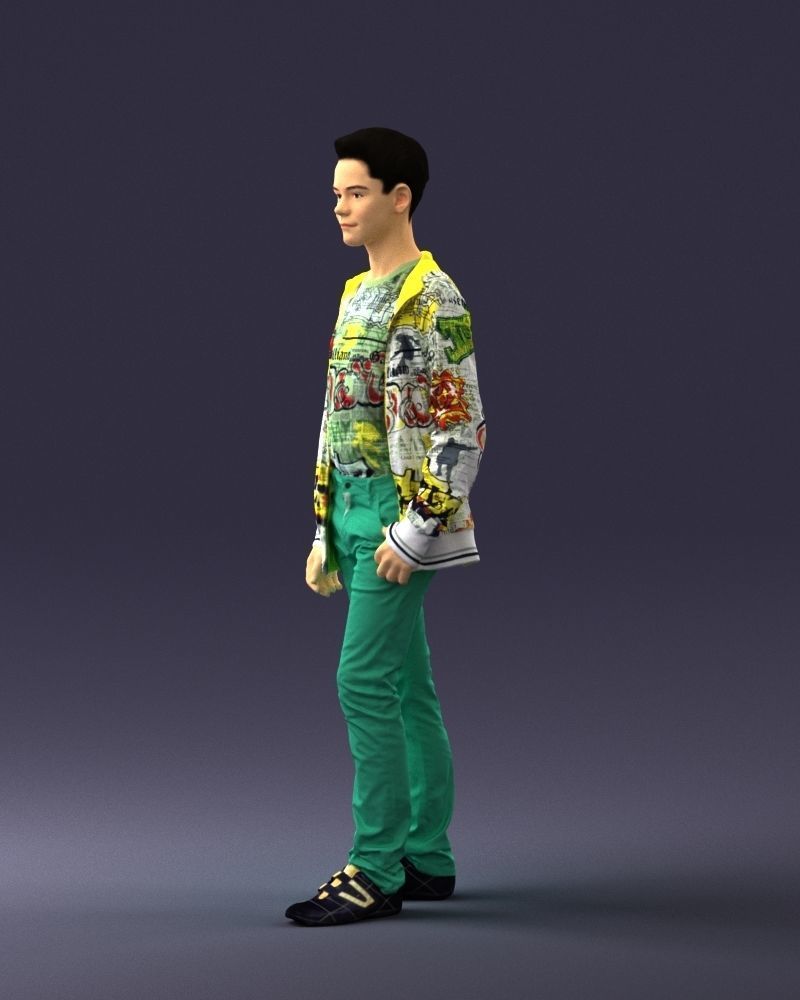 Boy in colorful clothes 0069 3D model_27