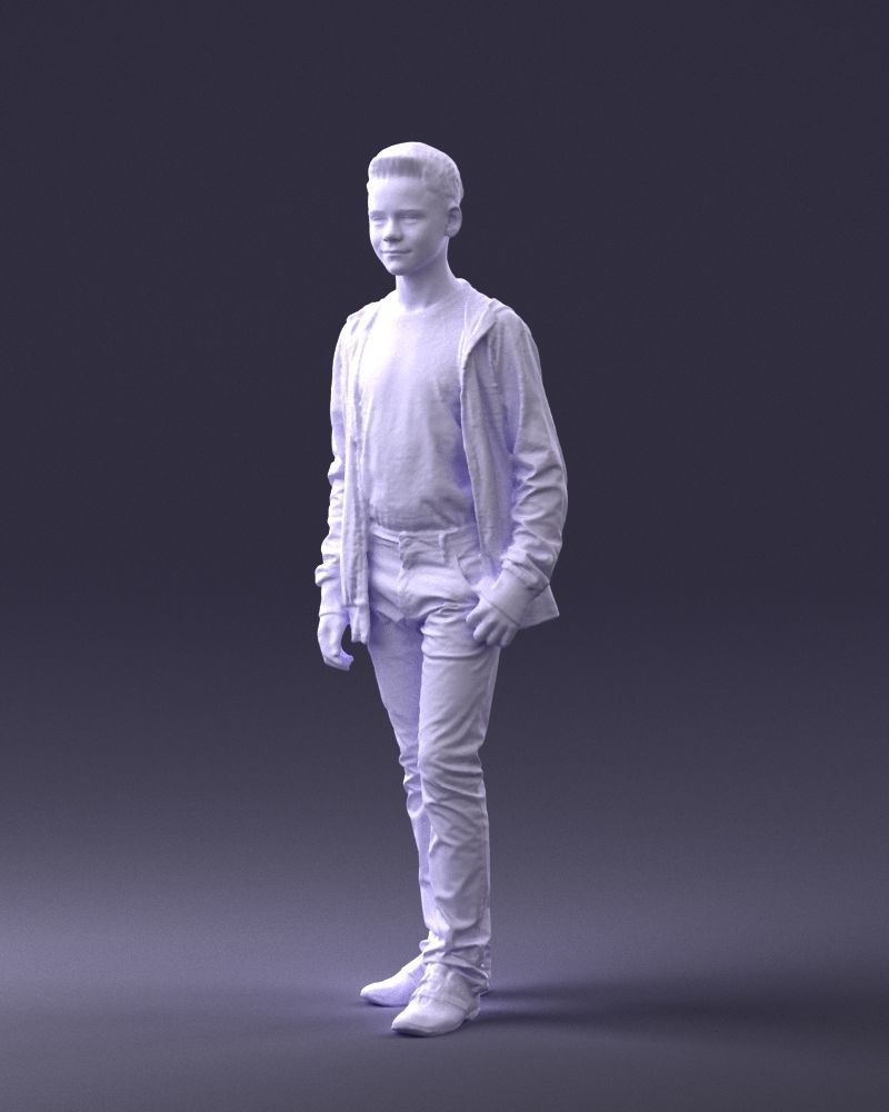 Boy in colorful clothes 0069 3D model_31