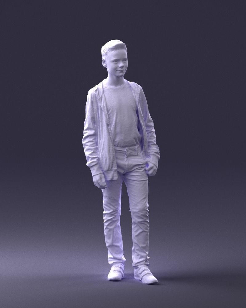 Boy in colorful clothes 0069 3D model_7