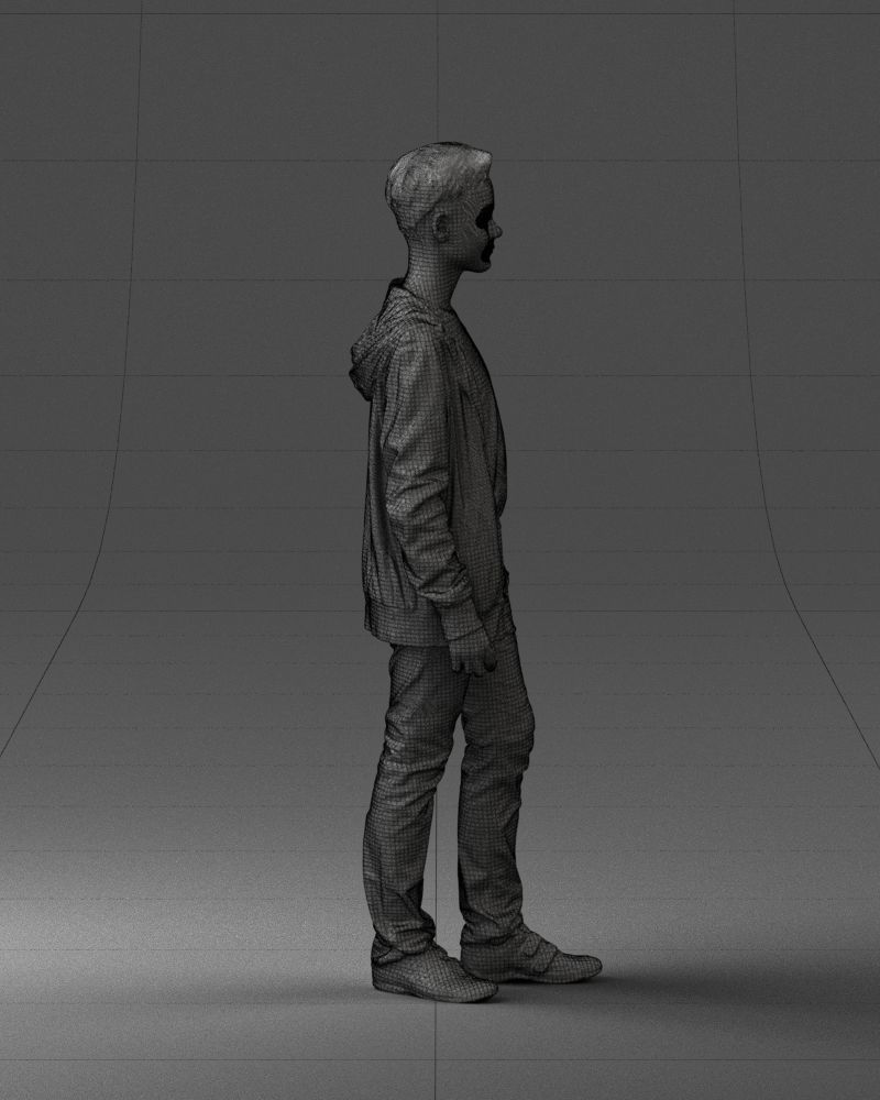 Boy in colorful clothes 0069 3D model_14
