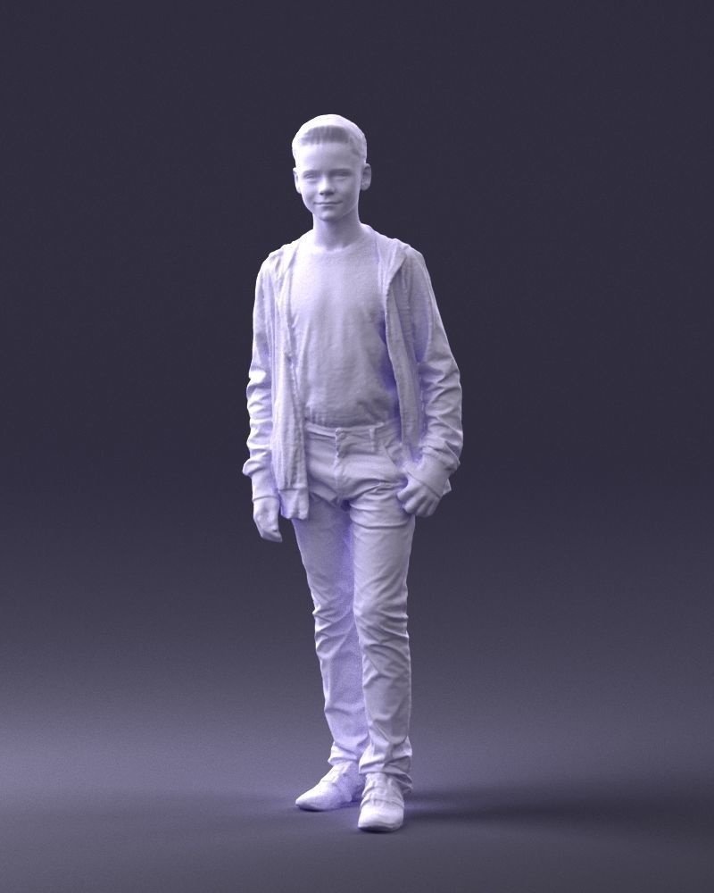 Boy in colorful clothes 0069 3D model_34