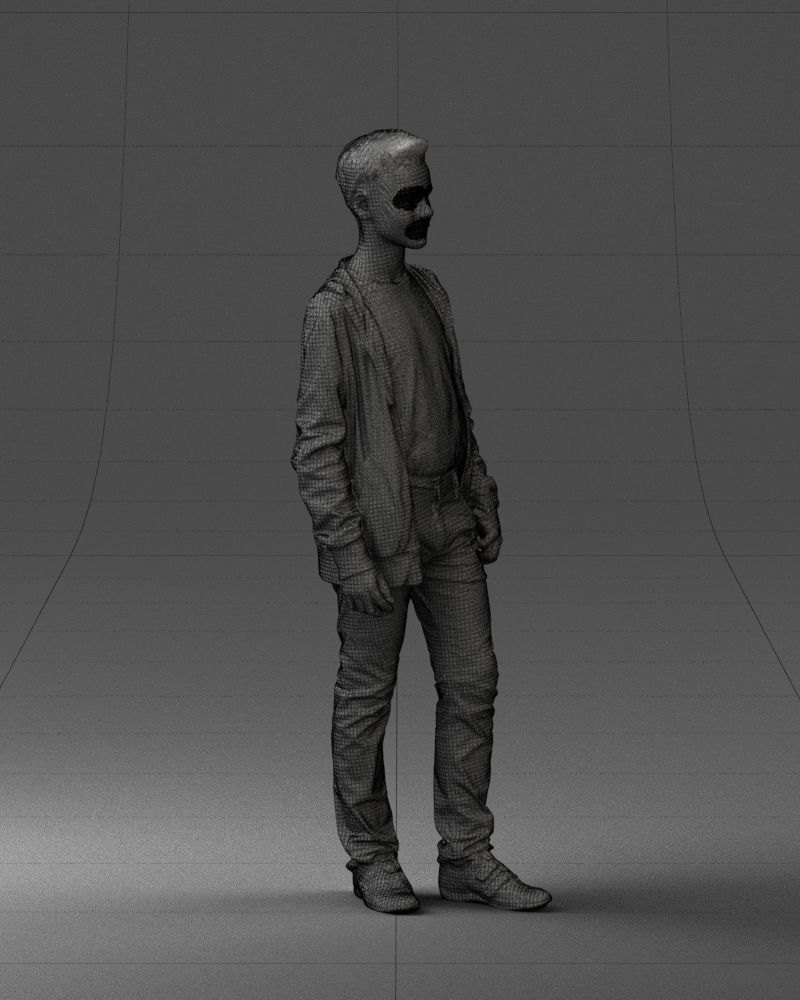 Boy in colorful clothes 0069 3D model_11