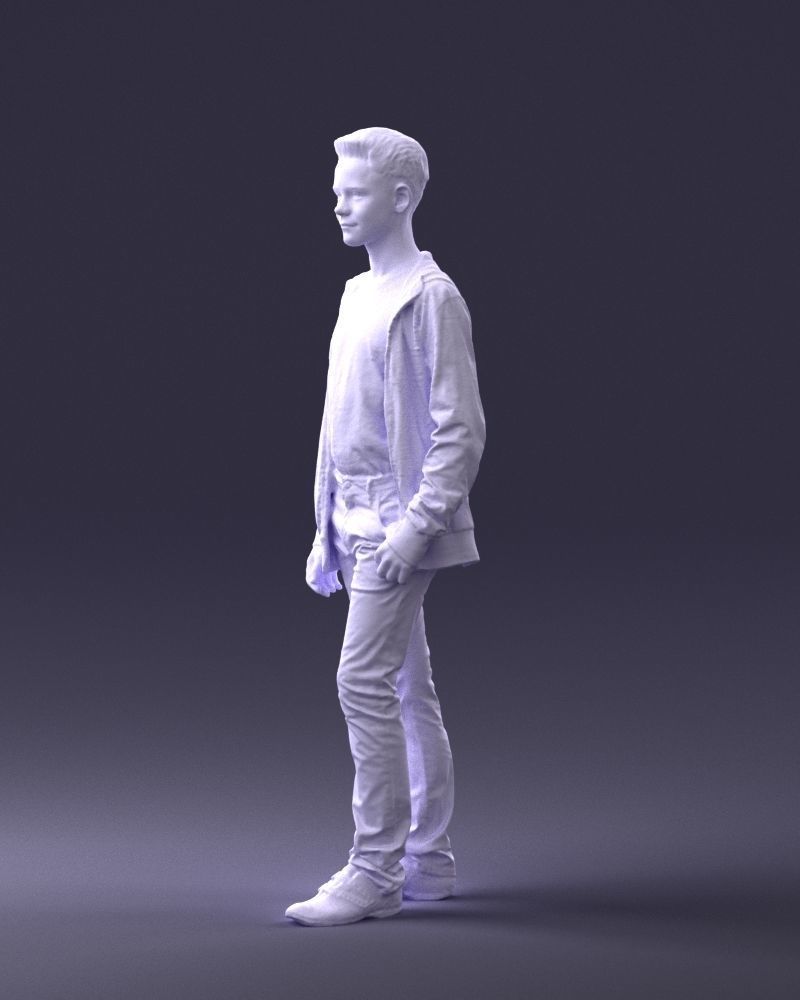 Boy in colorful clothes 0069 3D model_28