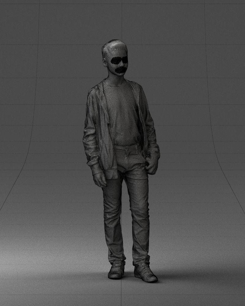 Boy in colorful clothes 0069 3D model_8