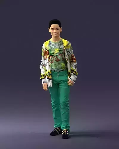 Boy in colorful clothes 0069