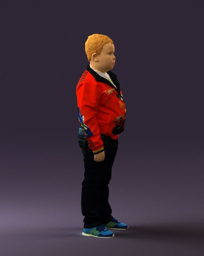 Boy in hot wheels jacket 0630 3D Print Ready 3D print model_9