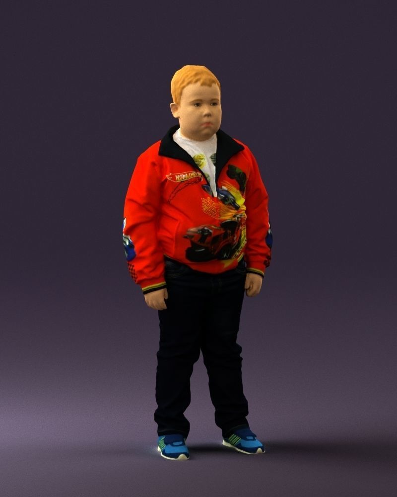 Boy in hot wheels jacket 0630 3D Print Ready 3D print model_3