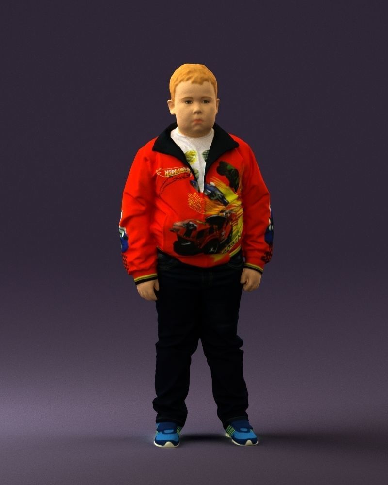 Boy in hot wheels jacket 0630 3D Print Ready 3D print model_33