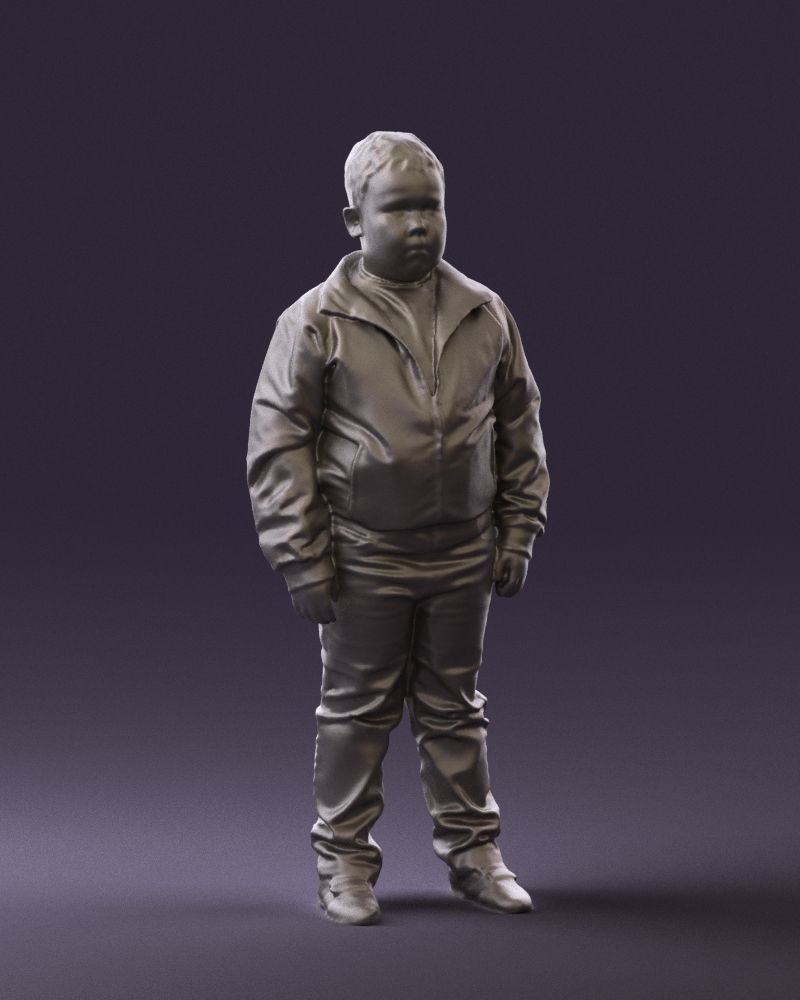 Boy in hot wheels jacket 0630 3D Print Ready 3D print model_4