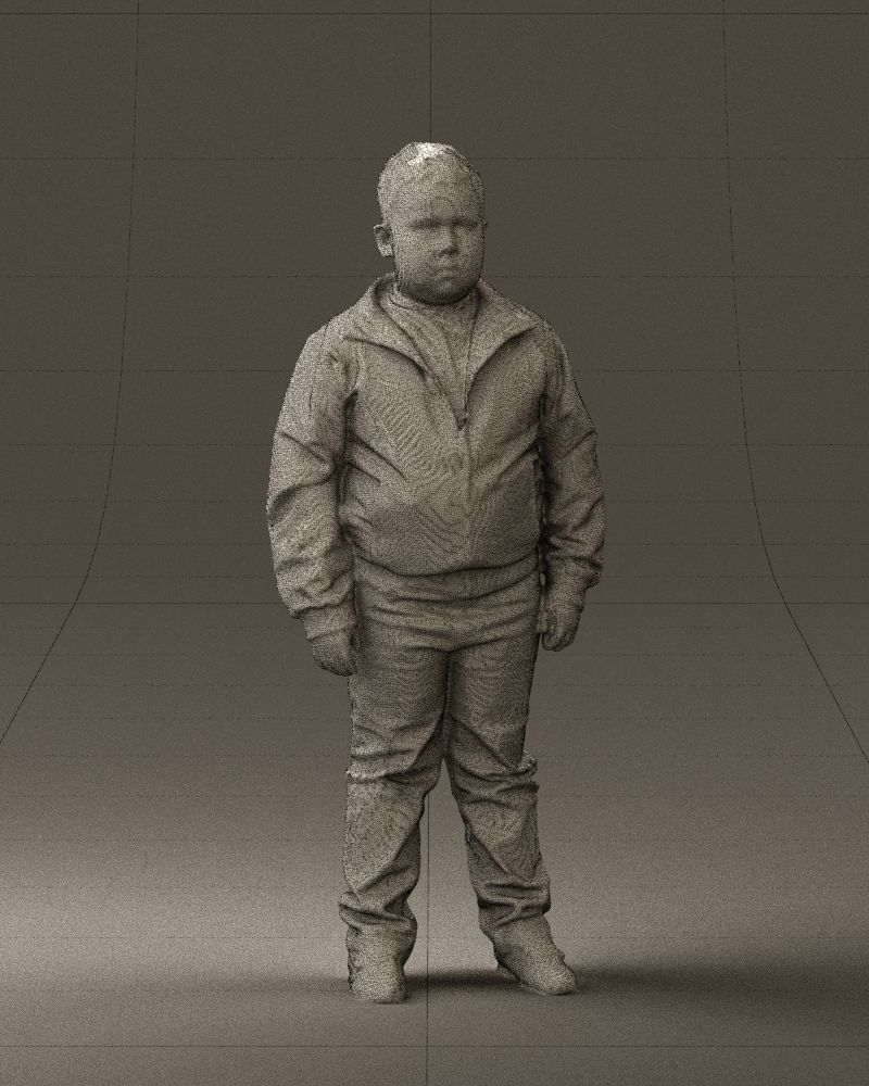 Boy in hot wheels jacket 0630 3D Print Ready 3D print model_38