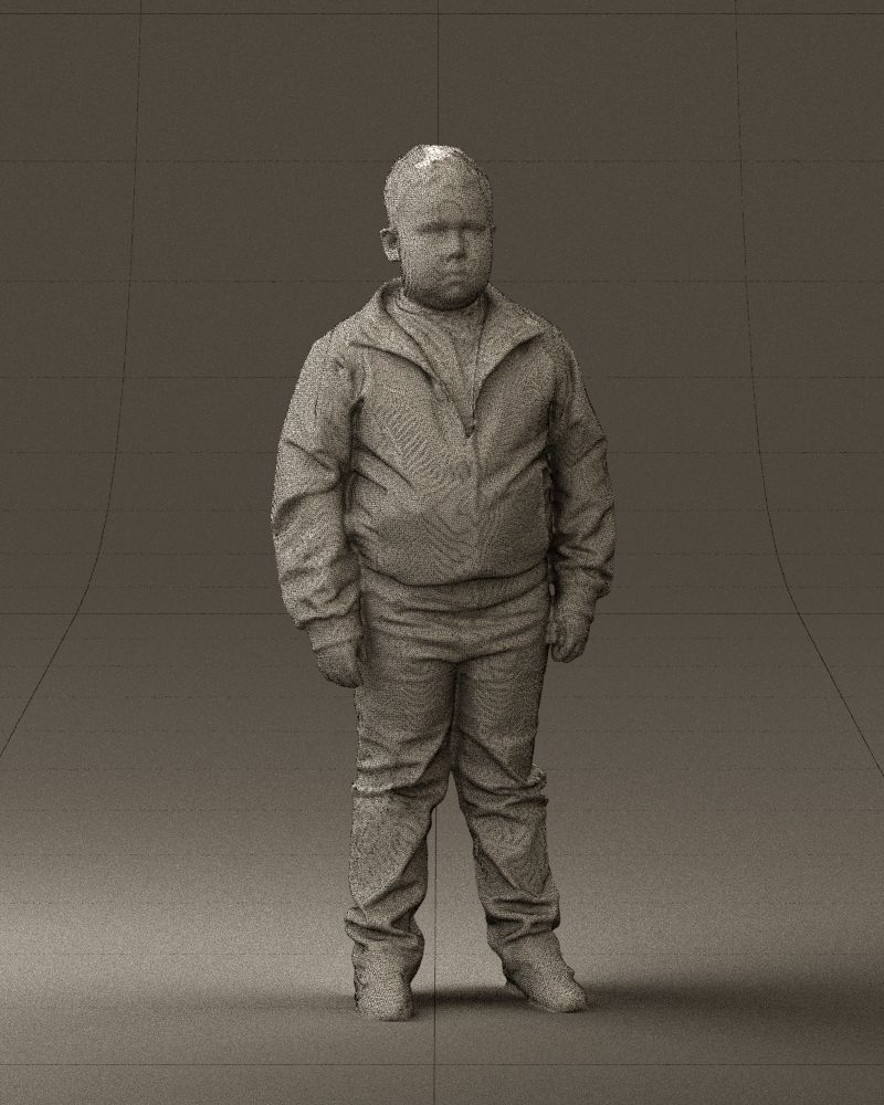 Boy in hot wheels jacket 0630 3D Print Ready 3D print model_2