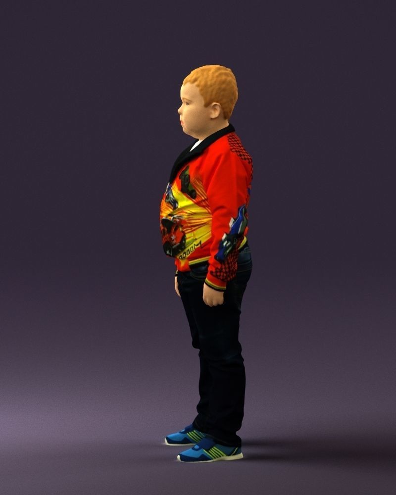 Boy in hot wheels jacket 0630 3D Print Ready 3D print model_24