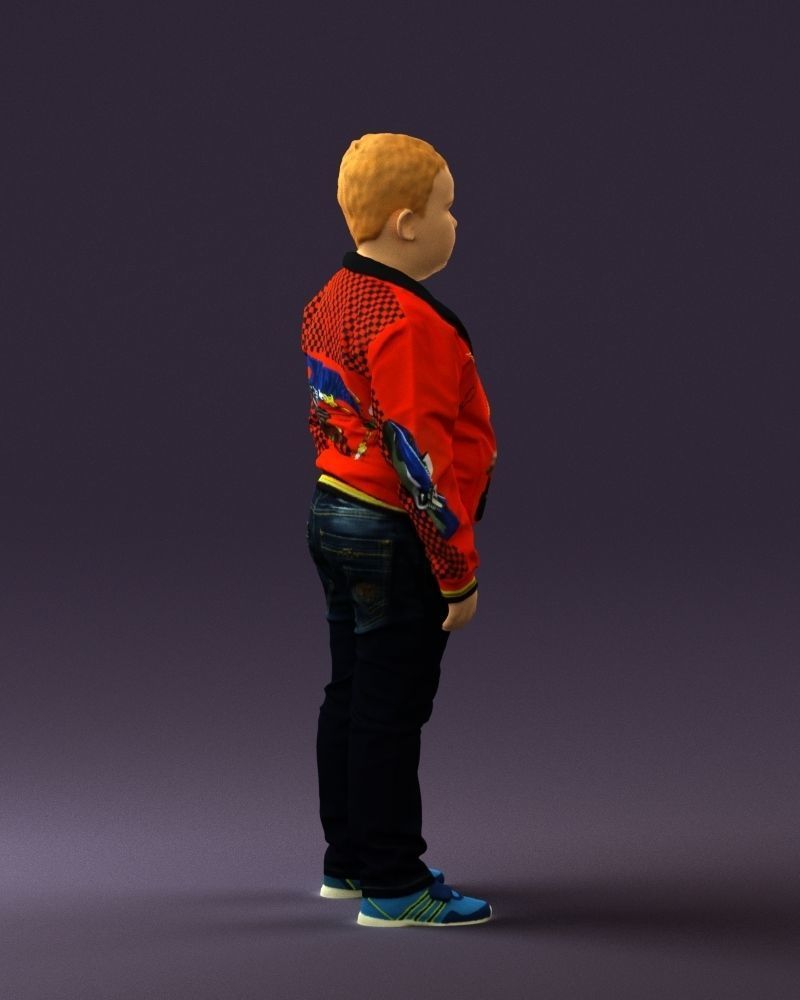 Boy in hot wheels jacket 0630 3D Print Ready 3D print model_12
