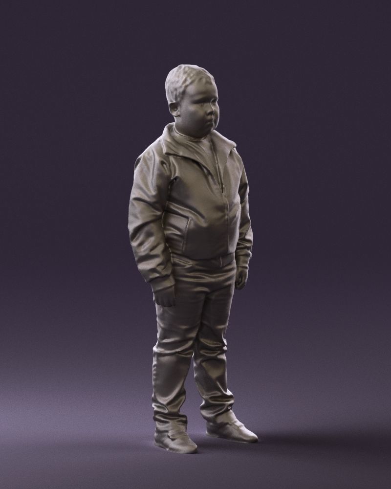 Boy in hot wheels jacket 0630 3D Print Ready 3D print model_7