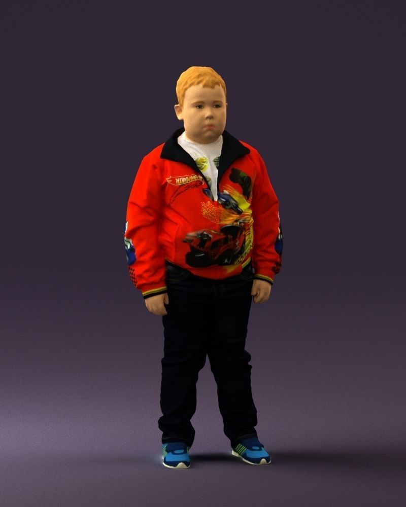 Boy in hot wheels jacket 0630 3D Print Ready 3D print model_36