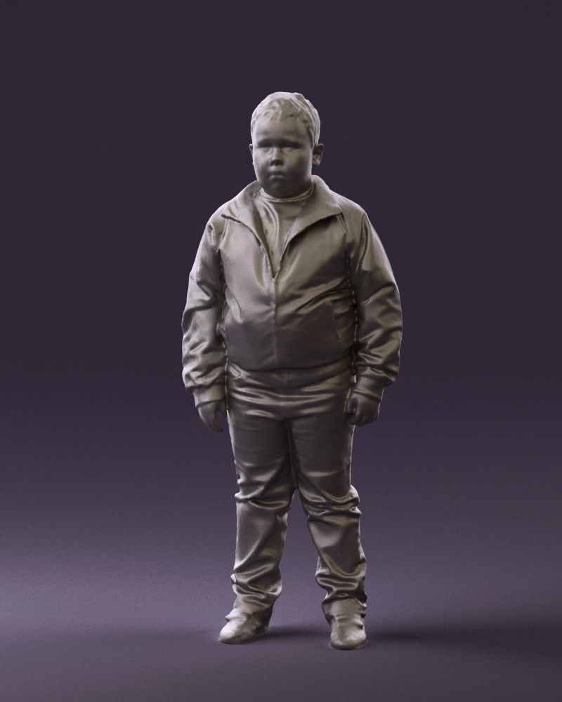 Boy in hot wheels jacket 0630 3D Print Ready 3D print model_31