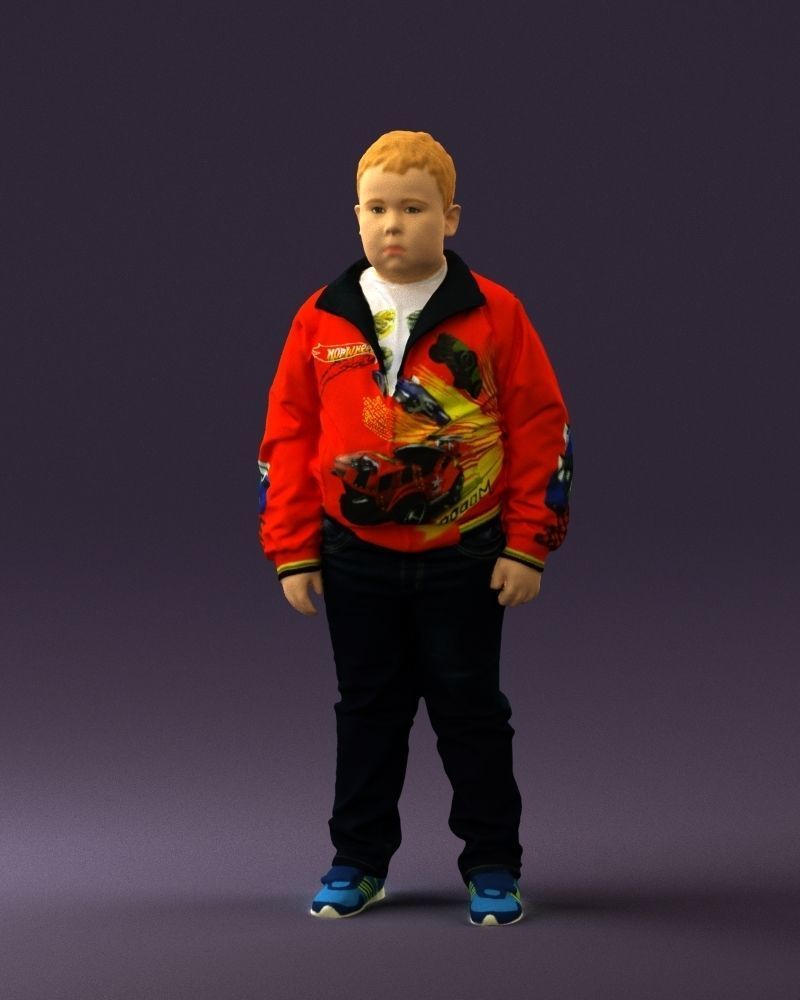 Boy in hot wheels jacket 0630 3D Print Ready 3D print model_30