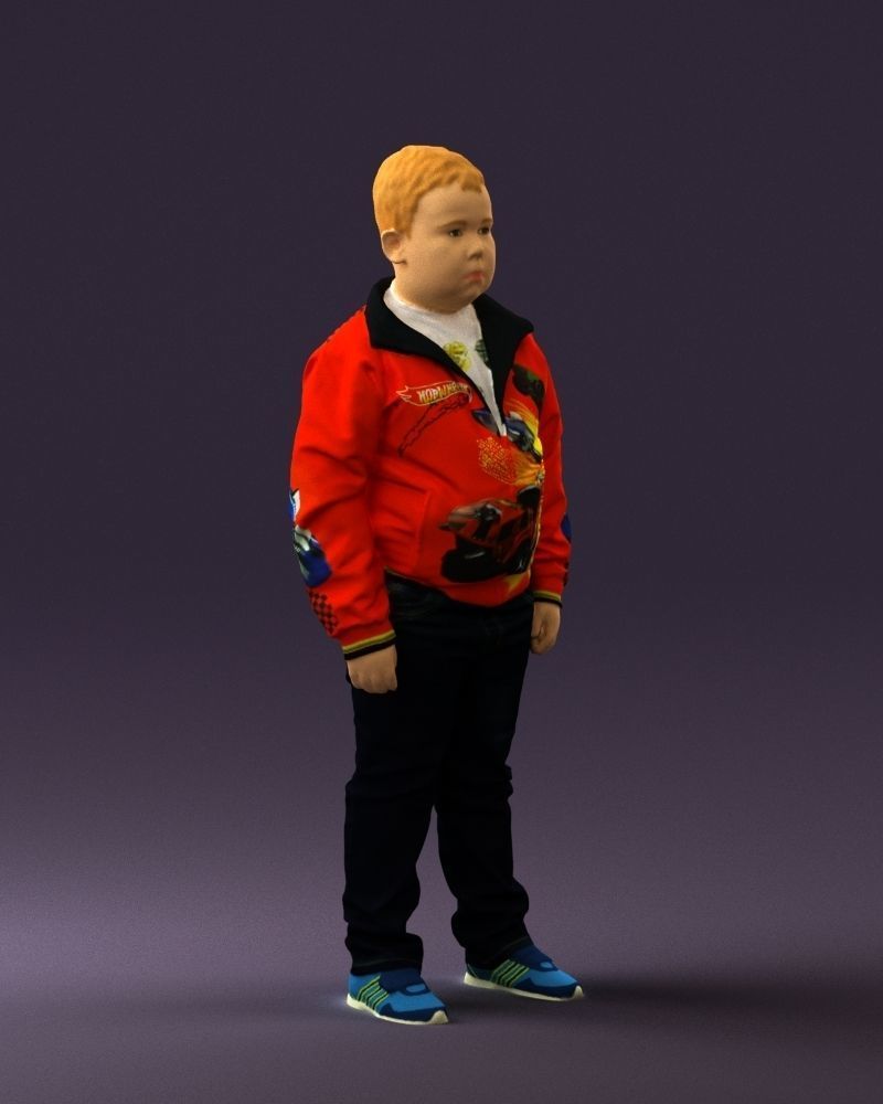Boy in hot wheels jacket 0630 3D Print Ready 3D print model_6