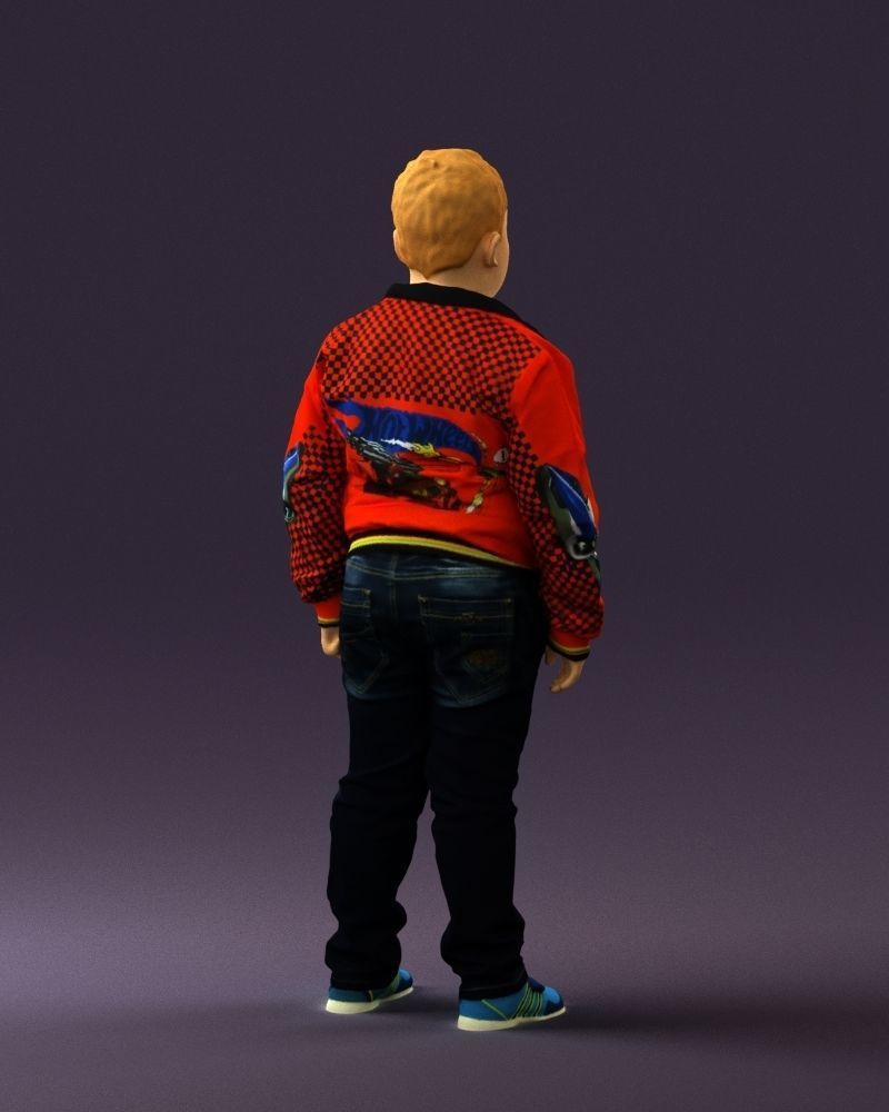 Boy in hot wheels jacket 0630 3D Print Ready 3D print model_15