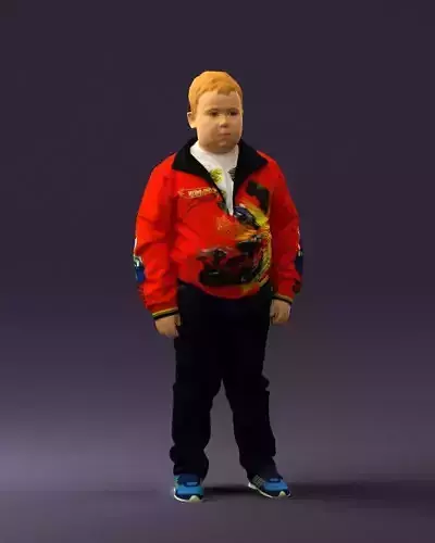 Boy in hot wheels jacket 0630 3D Print Ready 3D print model