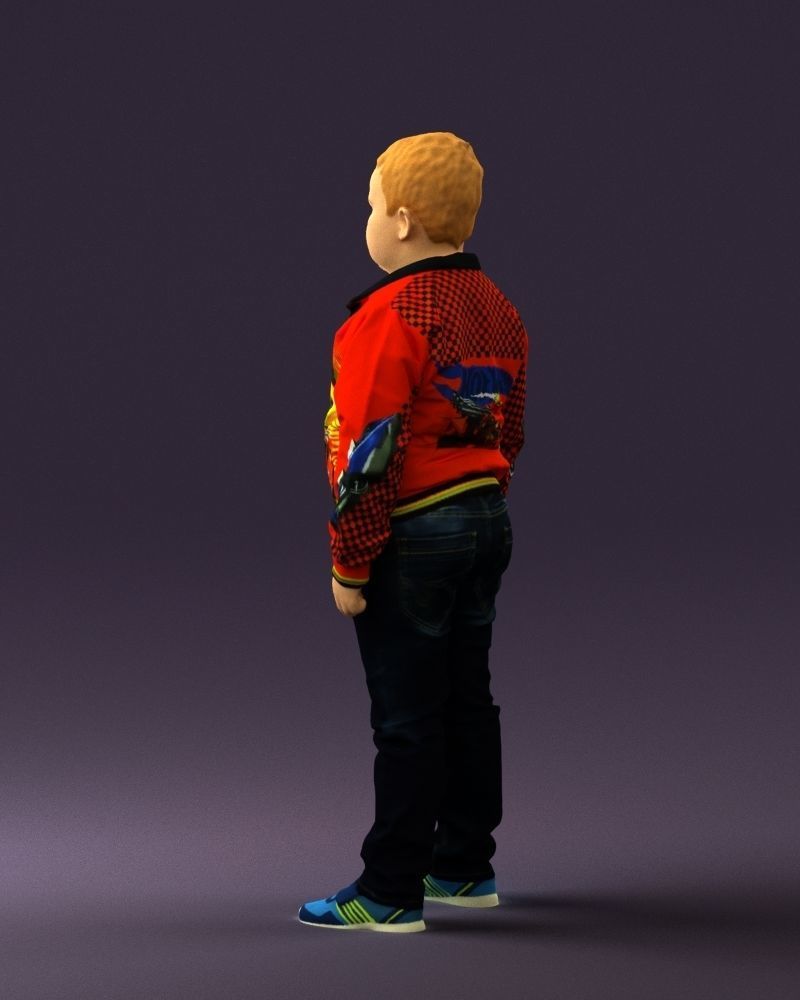 Boy in hot wheels jacket 0630 3D Print Ready 3D print model_21