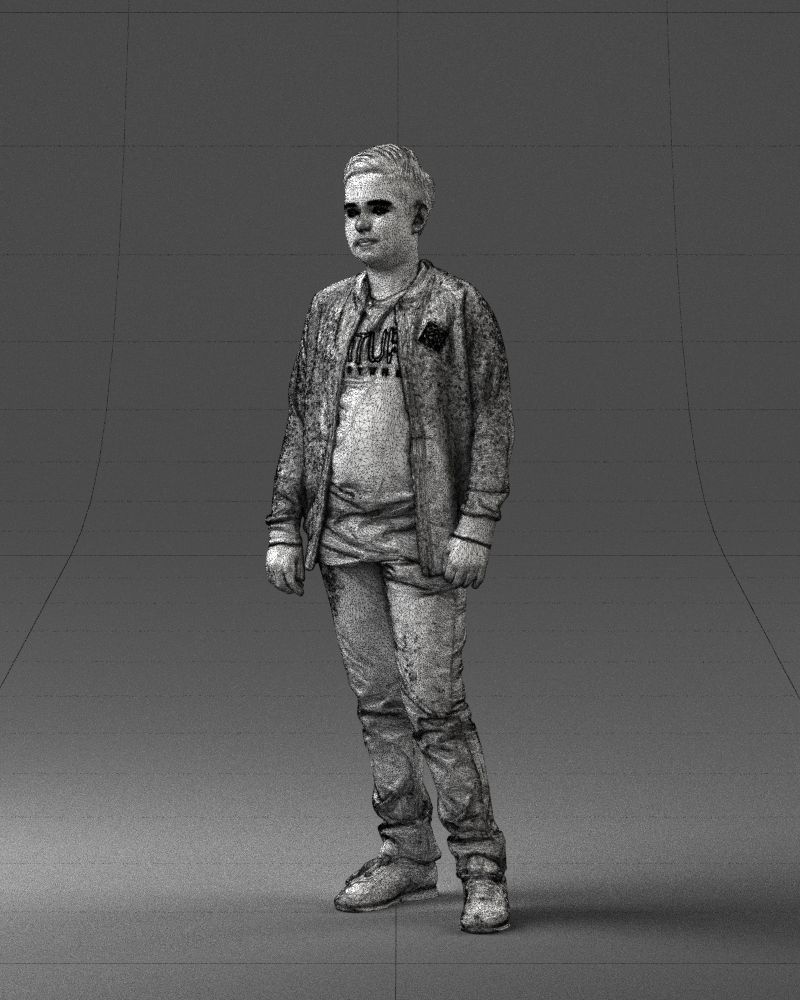 Boy in jeans and sweater 0471 3D model_5