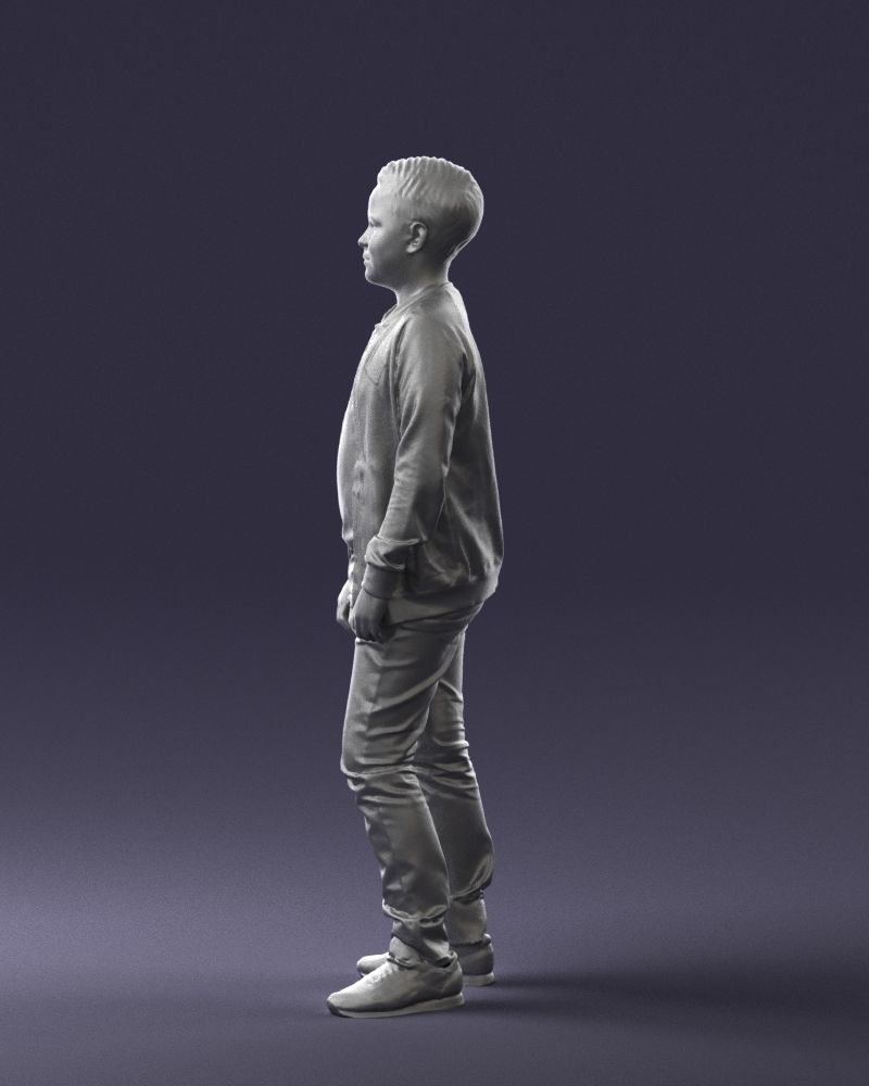 Boy in jeans and sweater 0471 3D model_10