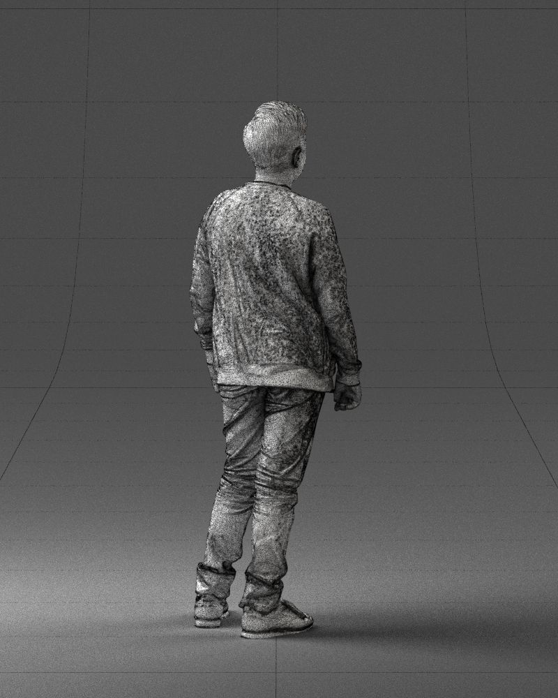 Boy in jeans and sweater 0471 3D model_23