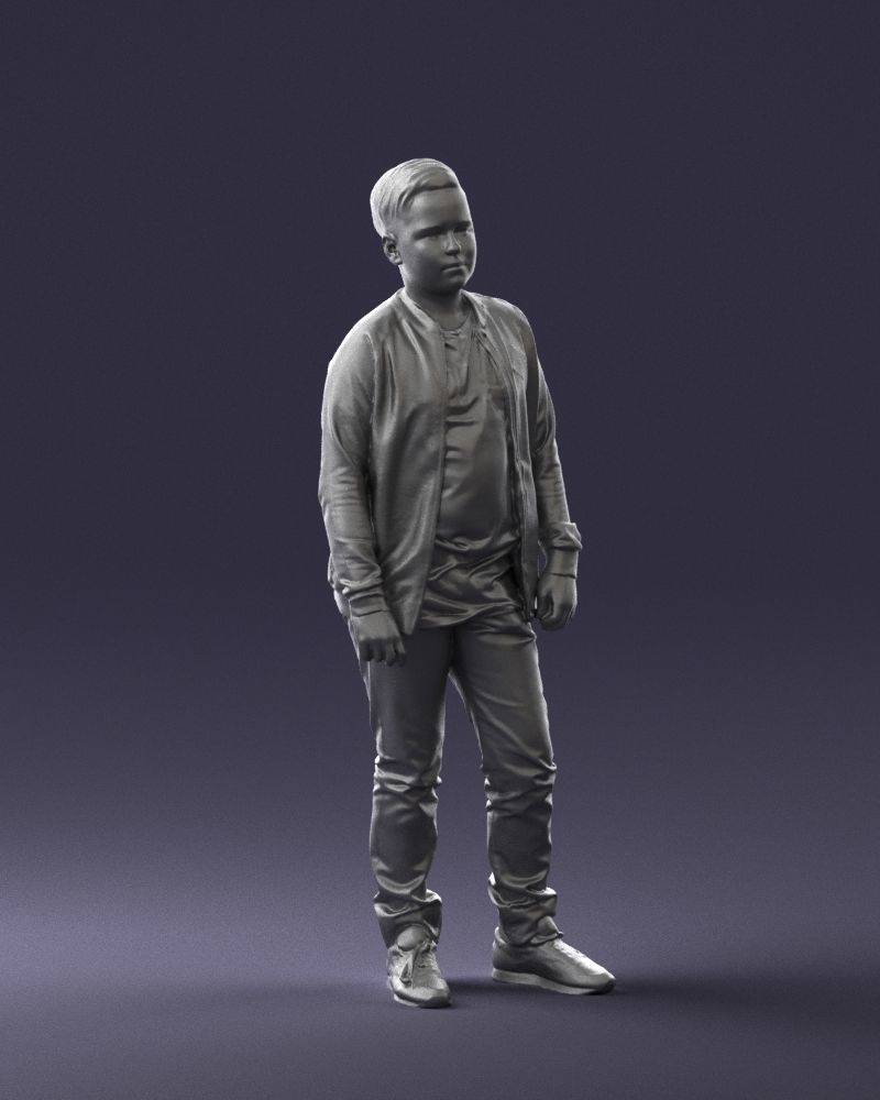 Boy in jeans and sweater 0471 3D model_34