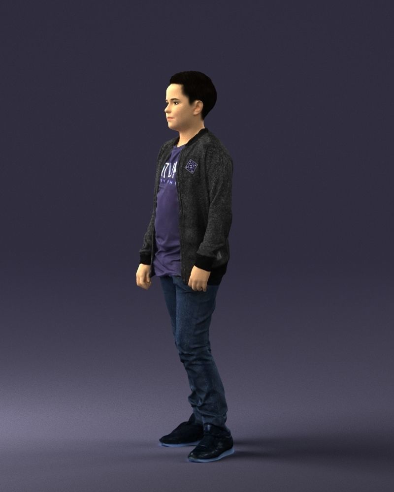 Boy in jeans and sweater 0471 3D model_6